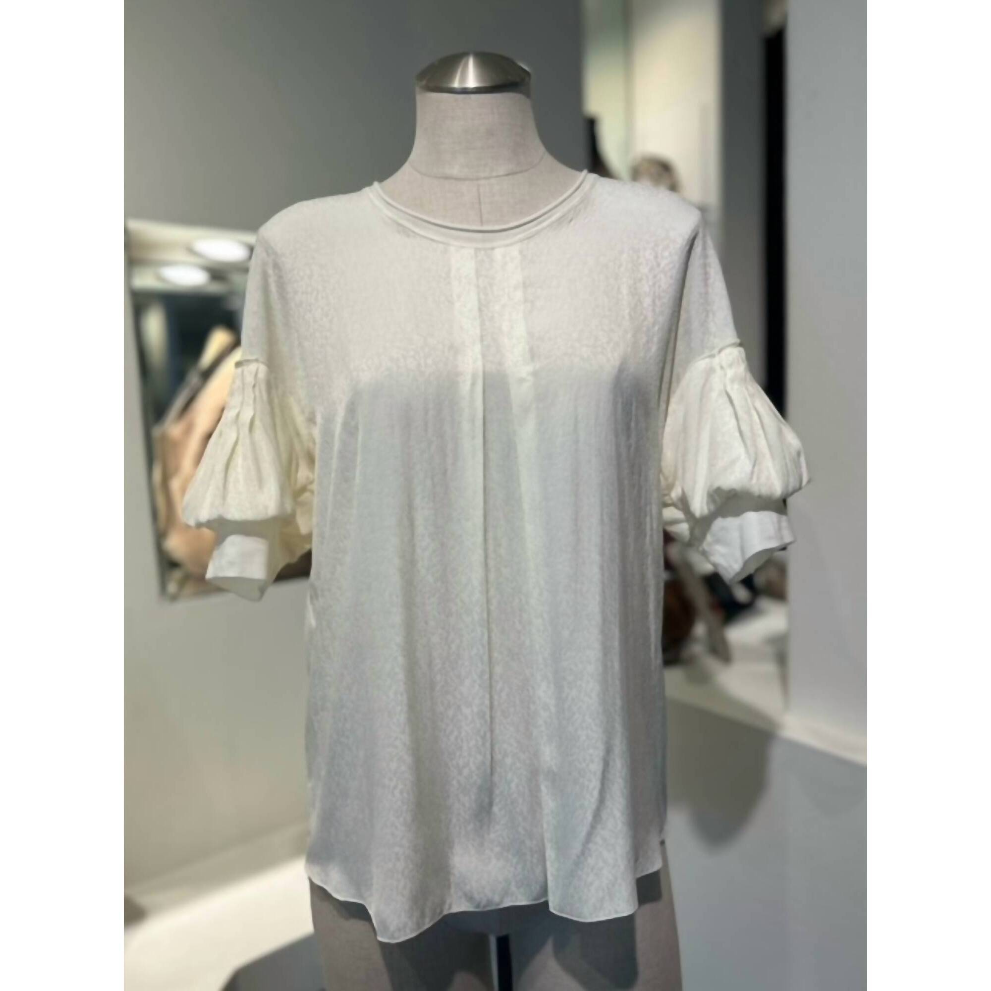 New Beate Heymann Puff Sleeve Top In Vanilla
